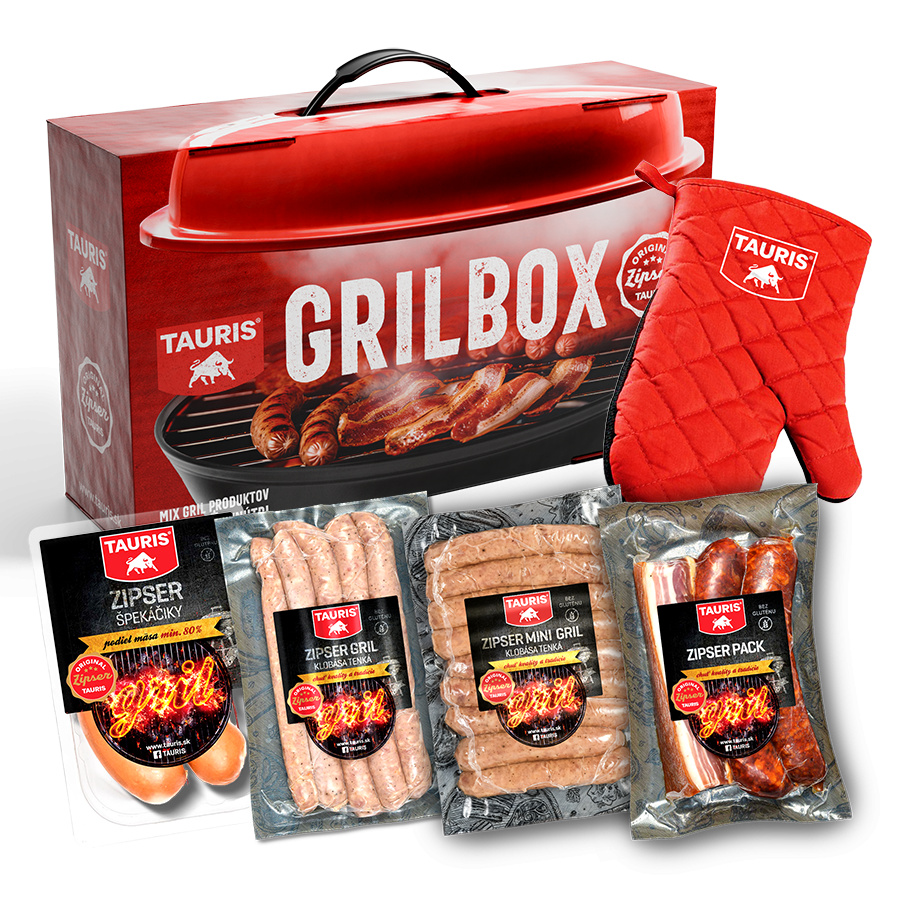 Gril box (4x gril produkty + darček chňapka) v hodnote 200 €